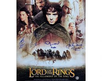 "Lord of the Rings The Fellowship of the Rings" 13X19 Poster 5 Autographs