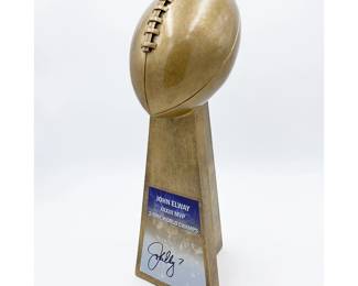 John Elway Autographed 15" Football Trophy