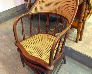 Wooden Chair w/ Cane Seat & Back