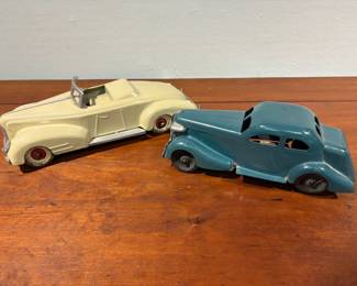 Pair of Pressed Metal Toy Cars
