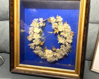 Victorian Flower Mourning Wreath