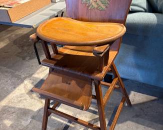 Wooden Children's High Chair