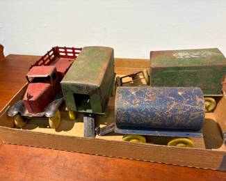 Pressed Steel Toy Truck and Trailers 