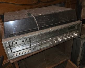 Sears AM/FM Stereo Receiver, Turntable and 8-Track & Cassette Player