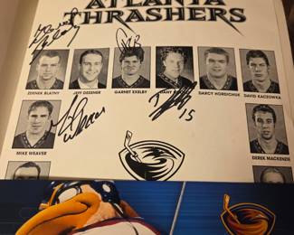 Thrasher Autographed Pic - Weaver, Heatley, Exelby & Blatny