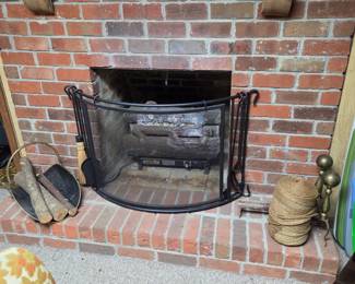 Fireplace Screen & Tool Set
