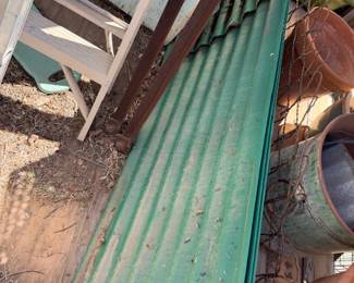 Green fiberglass pieces