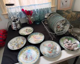 Oriental plates, Osterizer blender, spatulas R Us