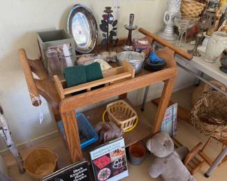 Wood tea cart