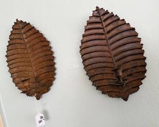 Metal leaf sconces
