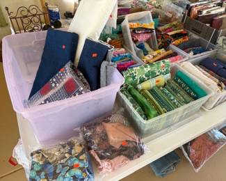 Lots more fabric in garage