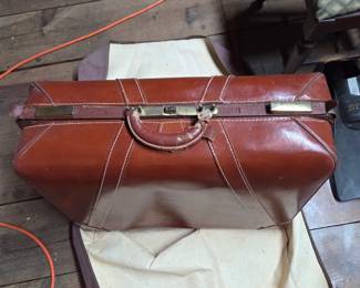 Vintage Leather Luggage w/ orig. outer bag