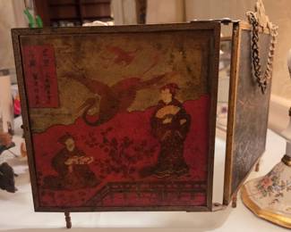 Antique Trifold Barber's Mirror
