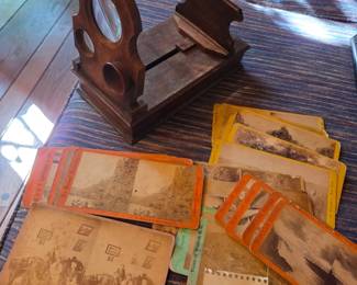 Antique Stereoscope & Viewing Cards