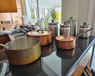 Vintage Copper Pots