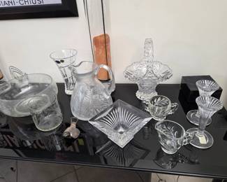 Collection of Crystal by Waterford, Kost Boda,  etc.