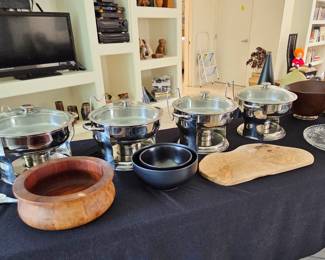 4 Chrome Chaffing Dishes