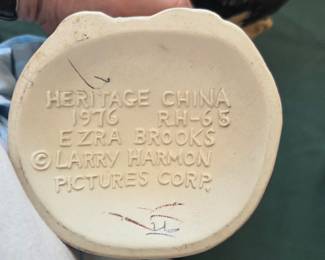 Laurel & Hardy 1976 Ezra Brooks Whiskey Decanters