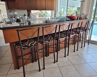 Set of 6 Iron Barstools