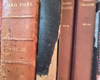 4 Vintage Boooks of Gags from Vaudeville, each page typed, not printed!  2 Volumes from the "Burlesque Blackout Collelction"  Rare!!