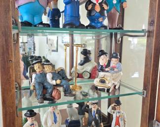 Various Laurel & Hardy  Figures, including Wind Ups.