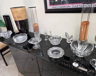 Collection of Crystal by Waterford, Kost Boda,  etc.