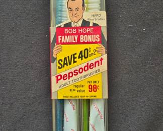 1960's Bob Hope Pepsodent Toothbrushes