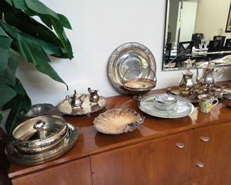 Collection of Silver Plate Serving Pieces