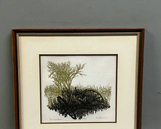 Lot 8: Frank C. Eckmair Abstract Woodcut Signed and Numbered 