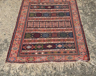 Lot 33: Oriental Flat Weave Klim Rug 