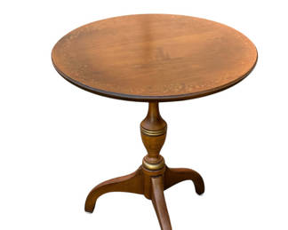 Lot 13:  Hitchcock Stenciled Pedestal Side Table 