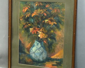 Lot 48: Still Life Oil on Paper 