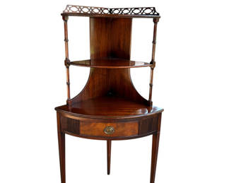 Lot 15: Vintage Brandt Furniture Corner Etagere 