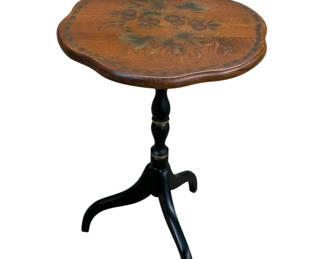 Lot 6: Hitchcock Stenciled Candlestand Table 
