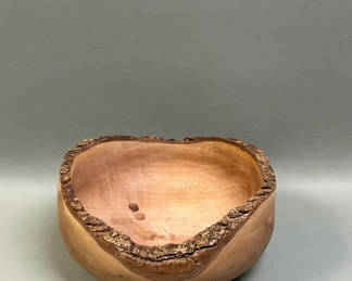 Lot 12: Rustic Burl Wood Turn Bowl Crafted by Kevin Mulligan