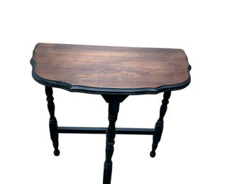Lot 52: Vintage Demilune Entry Table 