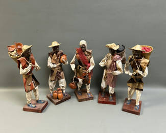 Lot 50: Vintage Folk Art Paper Mache Figures 