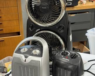 Ceramic heaters and fans