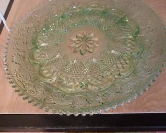 Vintage green deviled egg tray