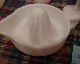 Vintage milk glass juicer Sunkist