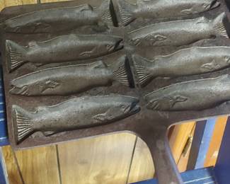 Cast iron fish cornbread