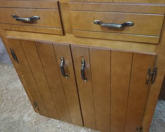 Mid century kitchen island w/wheels