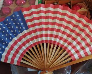 Vintage American flag fan
