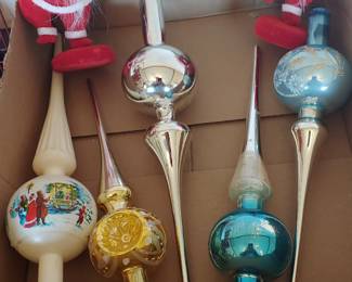 Vintage Christmas tree toppers/ spiers