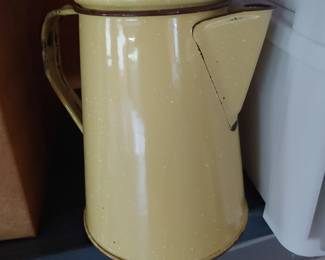 Vintage enamel ware coffee pot