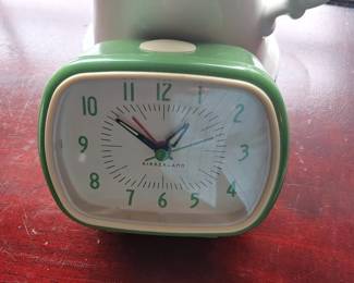 Mid-century green electric clock