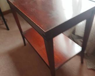 Midcentury Mahogany table w/shelf
