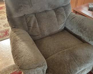 1 of 2 matching fabric recliners no rips snags or tears