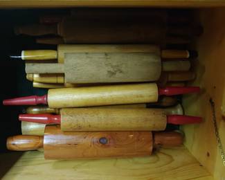 Vintage collection of wood rolling pins