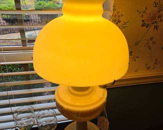 1940's Pink Aladdin Hurricane Lamp